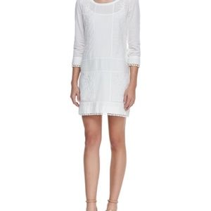 Pam & Gela Cream Courtney Embroidered Dress M
